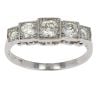 Platinum Diamond Deco Stepped Ring