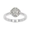 9ct White Gold Diamond Cluster Ring by Anya Belle