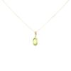 9ct Yellow Gold Peridot Pendant And Chain 18"