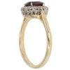 18ct Yellow Gold 0.10ct Diamond and Garnet Cluster Ring
