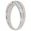9ct White Gold 0.10ct Diamond Trilogy Signet Ring