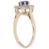 9ct Yellow Gold Cubic Zirconia and Sapphire Cluster Ring