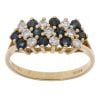 18ct Yellow Gold 0.25ct Diamond And Sapphire Cluster Ring