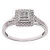 9ct White Gold 0.45ct Diamond Cluster Ring