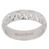 9ct White Gold Diamond Cut Wedding Band 4.8mm