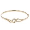 9ct Yellow Gold Cubic Zirconia Crossover Bangle