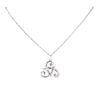 9ct White Gold Tribal Pendant and Chain 20"