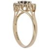 9ct Yellow Gold Cubic Zirconia and Sapphire Cluster Ring