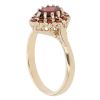 9ct Yellow Gold Garnet Cluster Ring