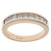 14ct Yellow Gold 0.80ct Princess Cut Diamond Half Eternity Ring