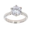 9ct White Gold Cubic Zirconia Single Stone Ring