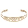 9ct Yellow Gold Celtic Heart Torque Bangle