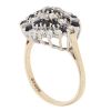 9ct Yellow Gold Sapphire And Cubic Zirconia Cluster Ring