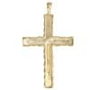 9ct Yellow Gold Engraved Crucifix  Pendant