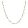 9ct Yellow and White Gold Double Curb Chain 18"