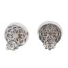 18ct White Gold Dome Pave Diamond Earrings