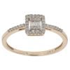 9ct Yellow Gold 0.25ct Baguette And Brilliant Cut Diamond Cluster Ring