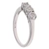 9ct White Gold 0.15ct Diamond Trilogy Ring