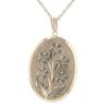 9ct Yellow Gold Patterned Locket Pendant And Chain 16"