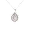 9ct White Gold 1.00ct Diamond Pendant And Chain 18"