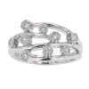 9ct Yellow Gold Diamond Nine Stone Crossover Ring by Anya Belle