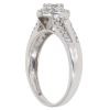 9ct White Gold Brilliant Cut 0.36ct Diamond Cluster Ring