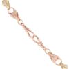 9ct Yellow And Rose Gold Patterned Tulip Chain 22"