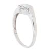 9ct White Gold Cubic Zirconia Solitaire Twist Ring