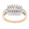 18ct Yellow Gold 0.50ct Baguette And Brilliant Cut Diamond Cluster Ring