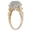 9ct Yellow Gold 0.10ct Diamond And Blue Gemstone Cluster Ring