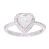 9ct White Gold 1.40ct Diamond Heart Cluster Ring