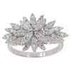 18ct White Gold 1.00ct Brilliant Cut Diamond Cluster Ring