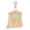 9ct Yellow Gold Cubic Zirconia Jesus Pendant