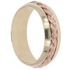 9ct Yellow and Rose Gold Clogau Patterned Wedding Band 7.8mm
