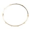 14ct Yellow Gold Cubic Zirconia Hinged Screw Patterned Bangle