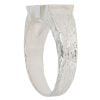 Silver Personalised Initial Bark Effect Ring