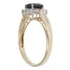9ct Yellow Gold 0.10ct Diamond and Sapphire Cluster Ring