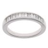 14ct White Gold 0.50ct Baguette Cut Diamond Half Eternity Ring