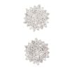 9ct White Gold 1.85ct Diamond Cluster Earrings
