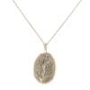 9ct Yellow Gold Patterned Locket Pendant And Chain 16"