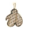 9ct Yellow Gold Cubic Zirconia Pair Of Boxing Gloves Pendant