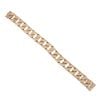 9ct Yellow Gold Textured Curb Bracelet 8"