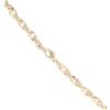 9ct Yellow Gold Patterned and Plain Fancy Chain 30"