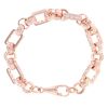 9ct Rose Gold Cubic Zirconia Fancy Bracelet 8"