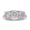 18ct White Gold 3.23ct Diamond Trilogy Ring