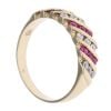 9ct Yellow Gold Ruby And Cubic Zirconia Ring