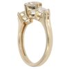 14ct Yellow Gold Cubic Zirconia Three Stone Ring