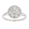 9ct White Gold 0.50ct Brilliant Cut Diamond Cluster Ring