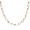 9ct Yellow And Rose Gold Patterned Tulip Chain 28"
