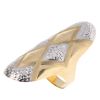 14ct Yellow And White Gold Harlequin Patterned Ring